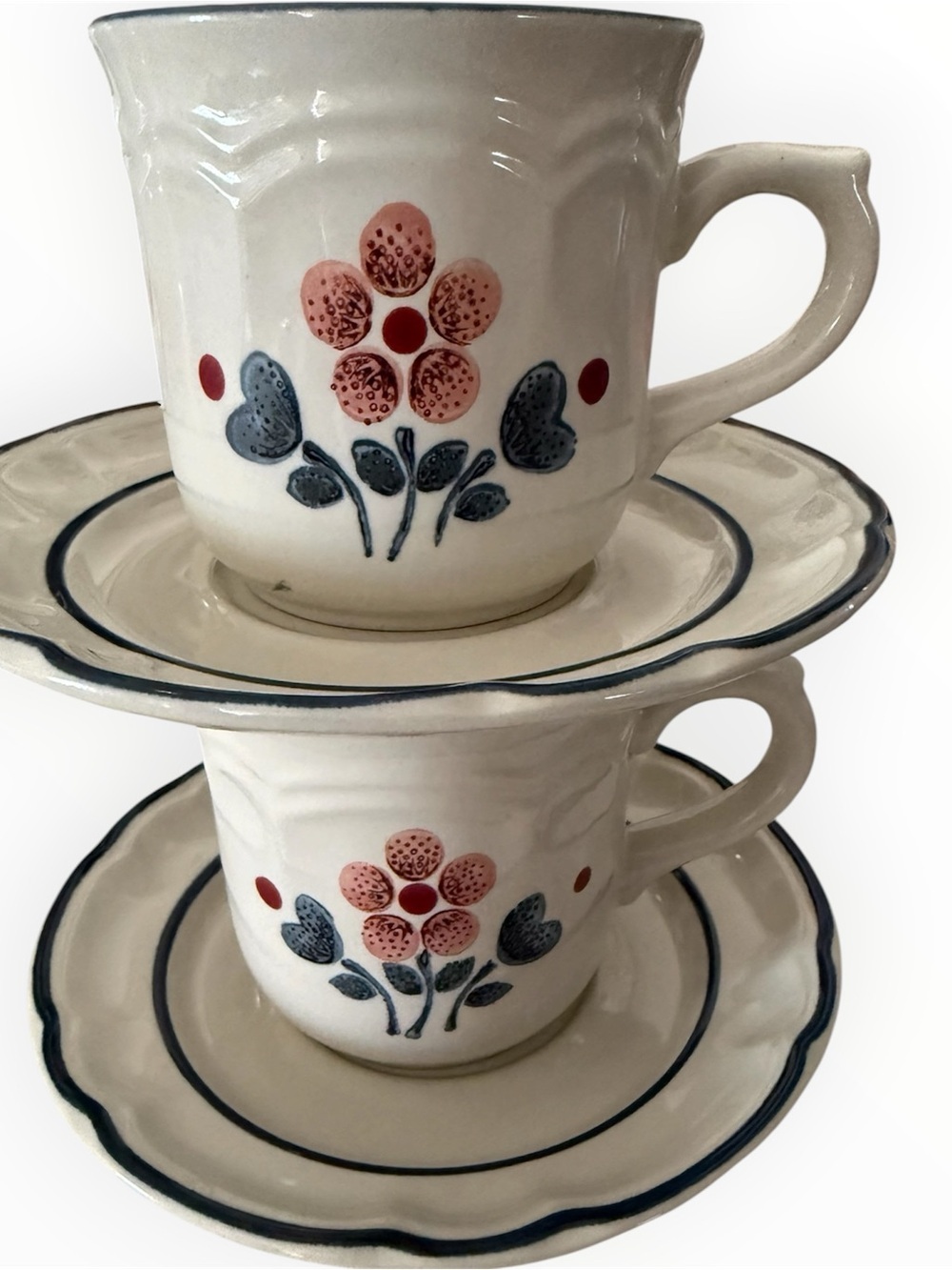 Vintage Cumberland "Brambleberry" Cups & Saucers - Set of 2 Japan